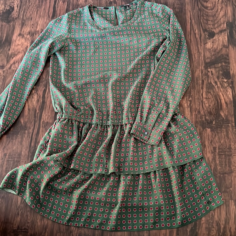 Scotch & Soda Green Red Layered Dress XL